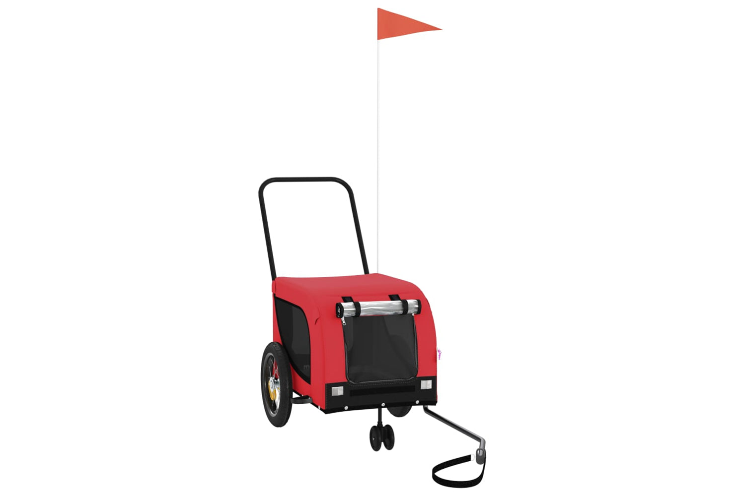 Vidaxl 94013 Pet Bike Trailer Red And Black Oxford Fabric And Iron