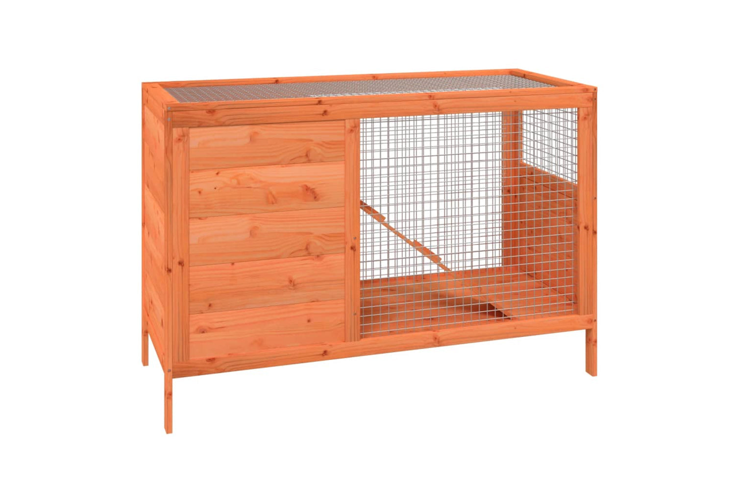 Vidaxl Rabbit Hutch Brown 103x44x69.5 Cm Solid Wood Pine