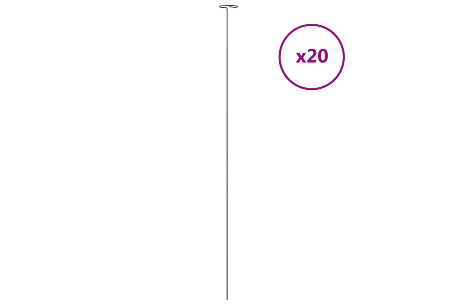 vidaXL 319365 Garden Plant Stakes 20 Pcs Black 91cm Steel