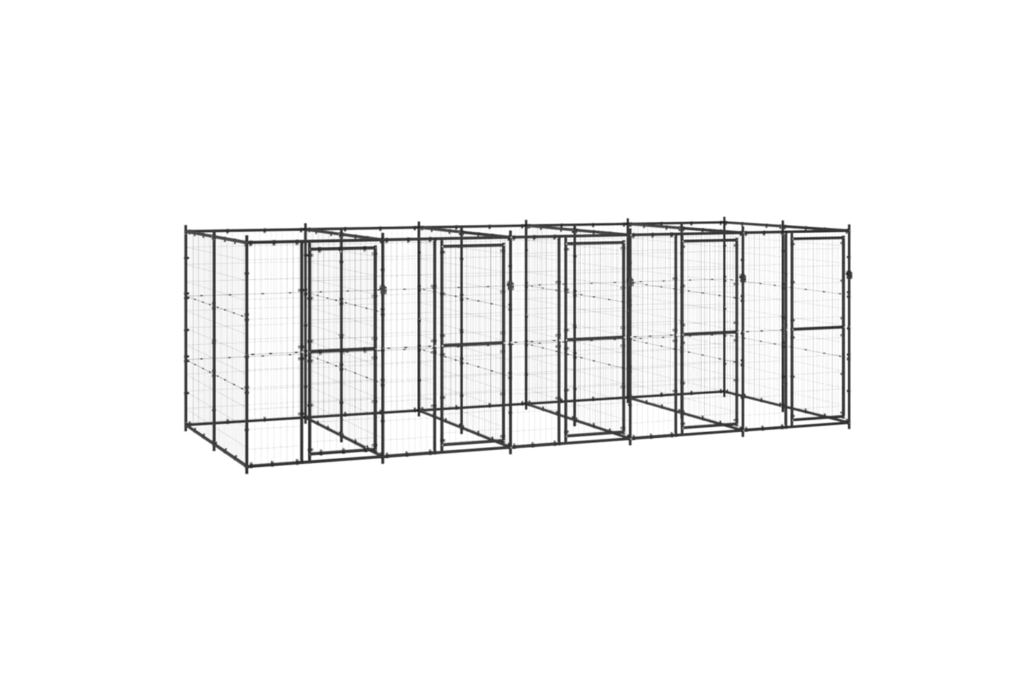 Vidaxl 3082263 Outdoor Dog Kennel Steel 12.1 M2