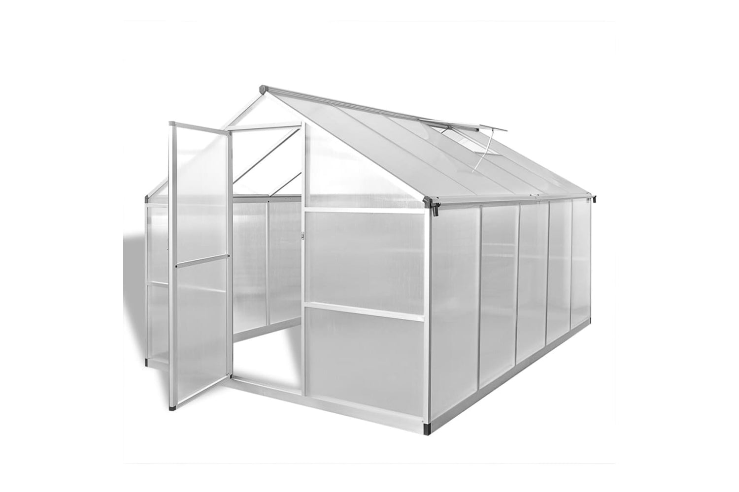 Vidaxl Reinforced Aluminium Greenhouse With Base Frame 7.55 MÂ²