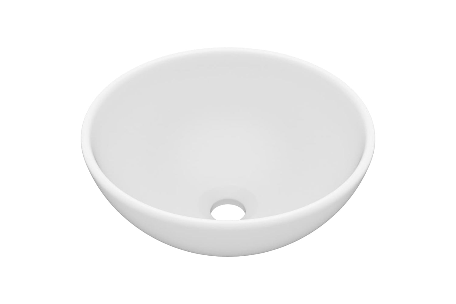vidaXL 146965 Luxury Bathroom Basin Round Matt White 32.5x14cm Ceramic