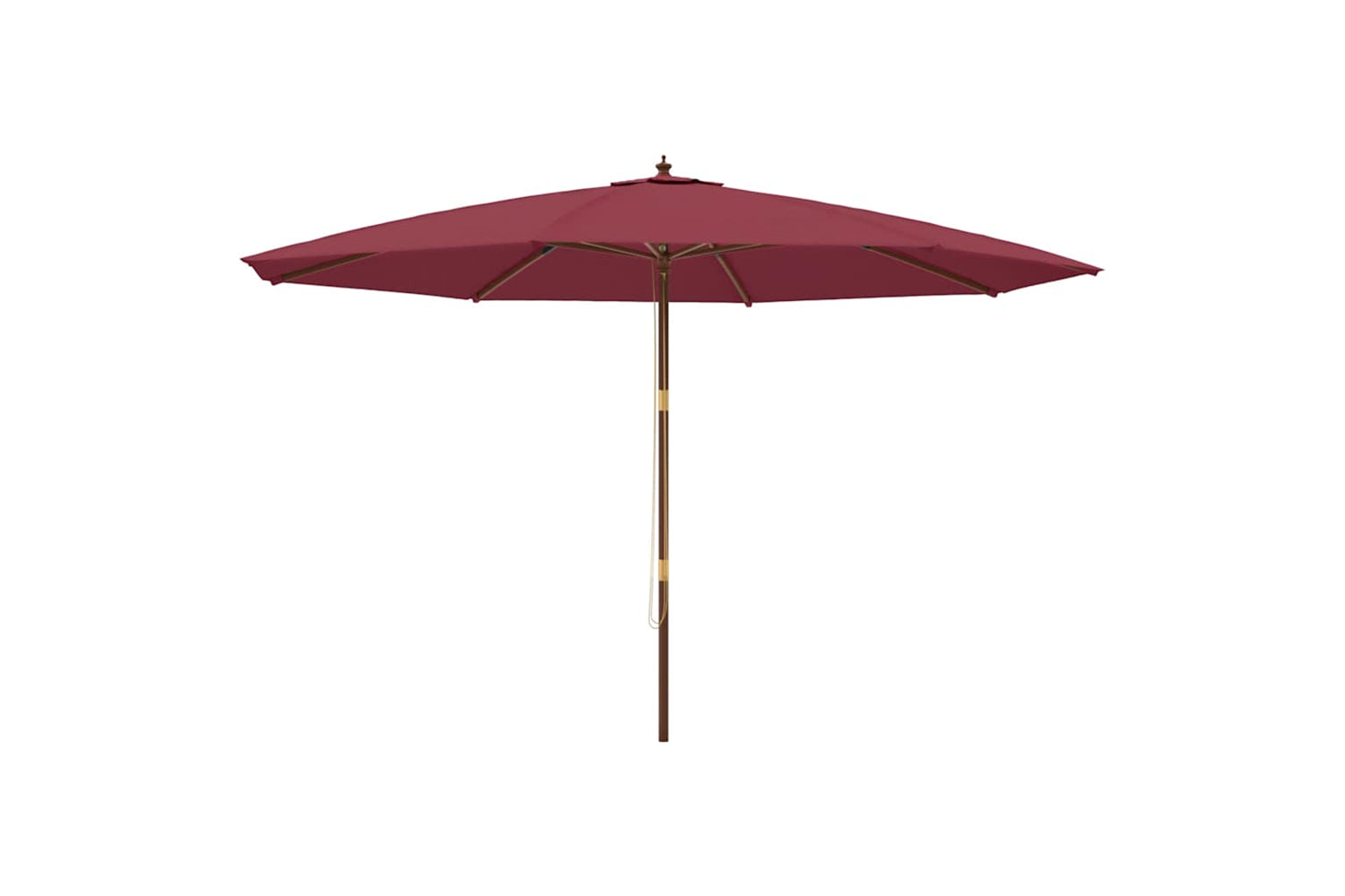 vidaXL 363179 Garden Parasol With Wooden Pole Bordeaux Red 400x273cm