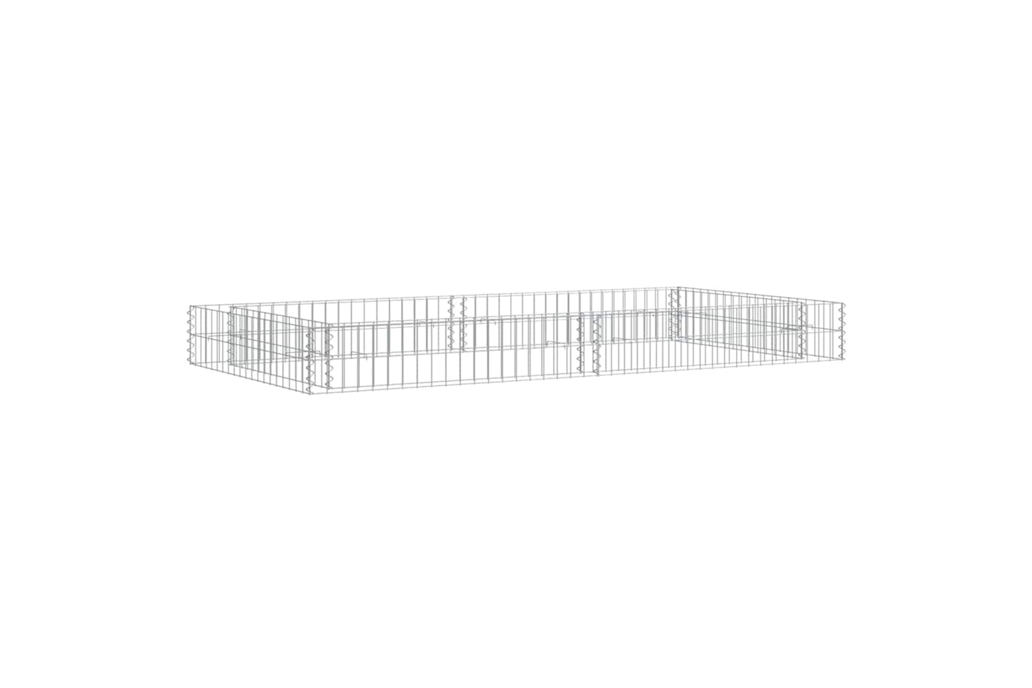 vidaXL 151312 Gabion Raised Bed Galvanised Steel 200x100x20cm