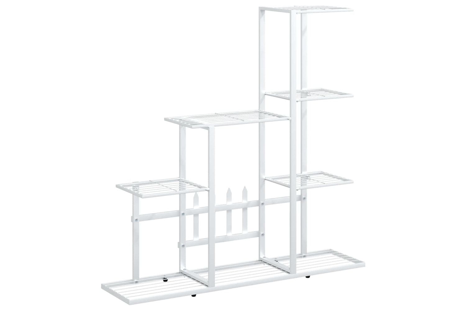 vidaXL 336113 Flower Stand 94.5x25x88cm White Metal