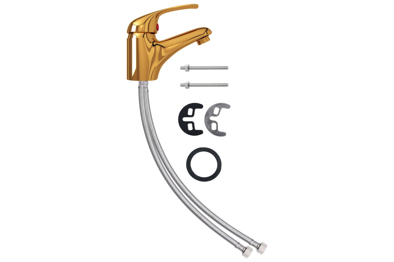 vidaXL 149081 Basin Mixer Tap Gold 13x10cm