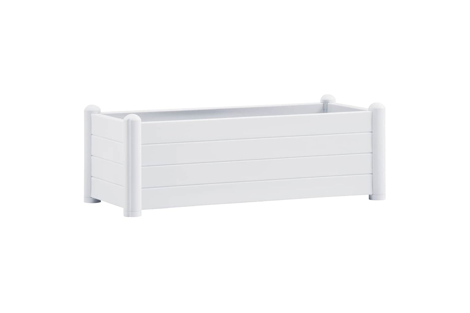 vidaXL 313975 Garden Raised Bed Pp White 100x43x35cm