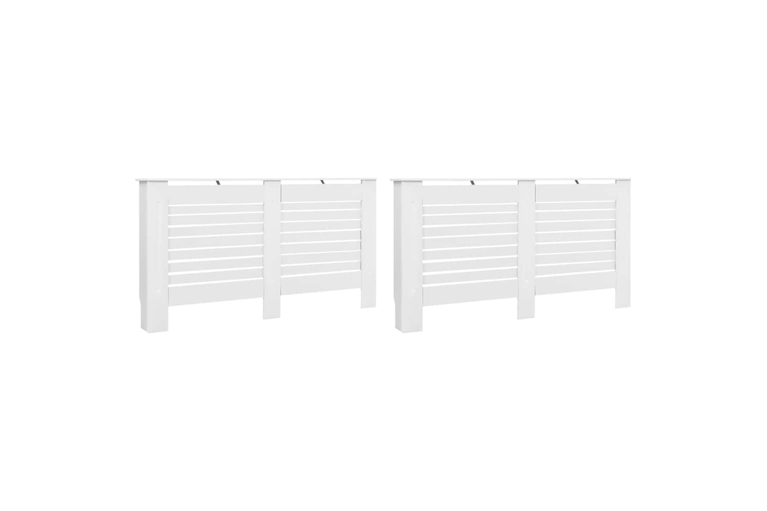 vidaXL 3051375 Radiator Covers 2 Pcs White 152x19x81.5cm Mdf