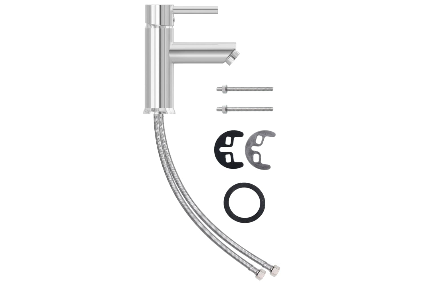 vidaXL 149065 Bathroom Basin Faucet Chromed Finish 130x176mm