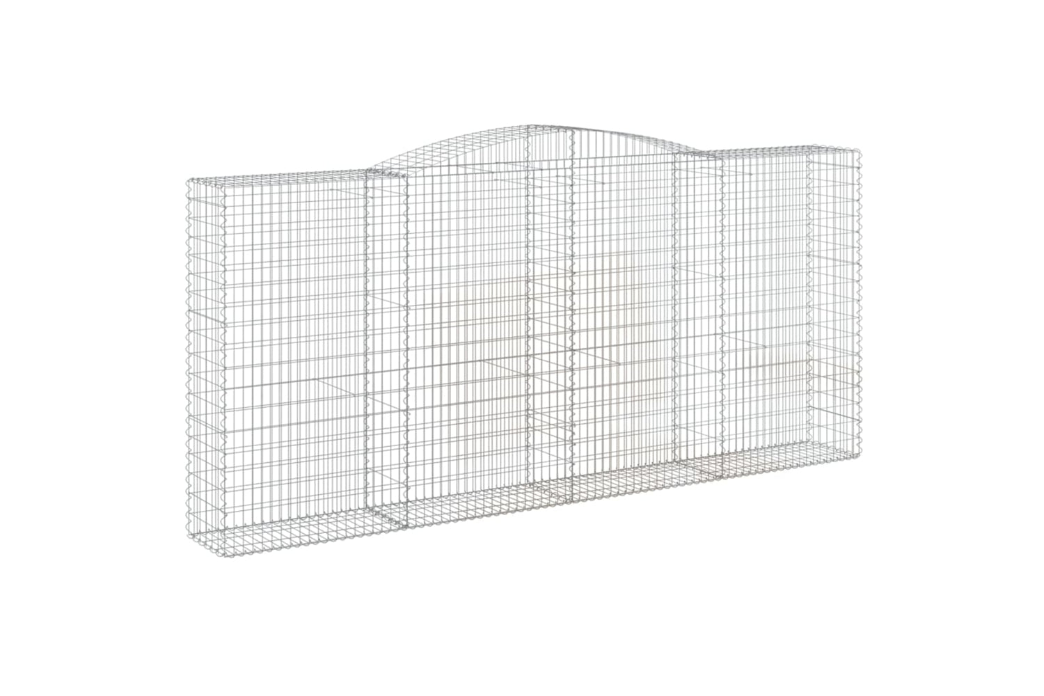 vidaXL 153539 Arched Gabion Basket 400x50x180/200cm Galvanised Iron