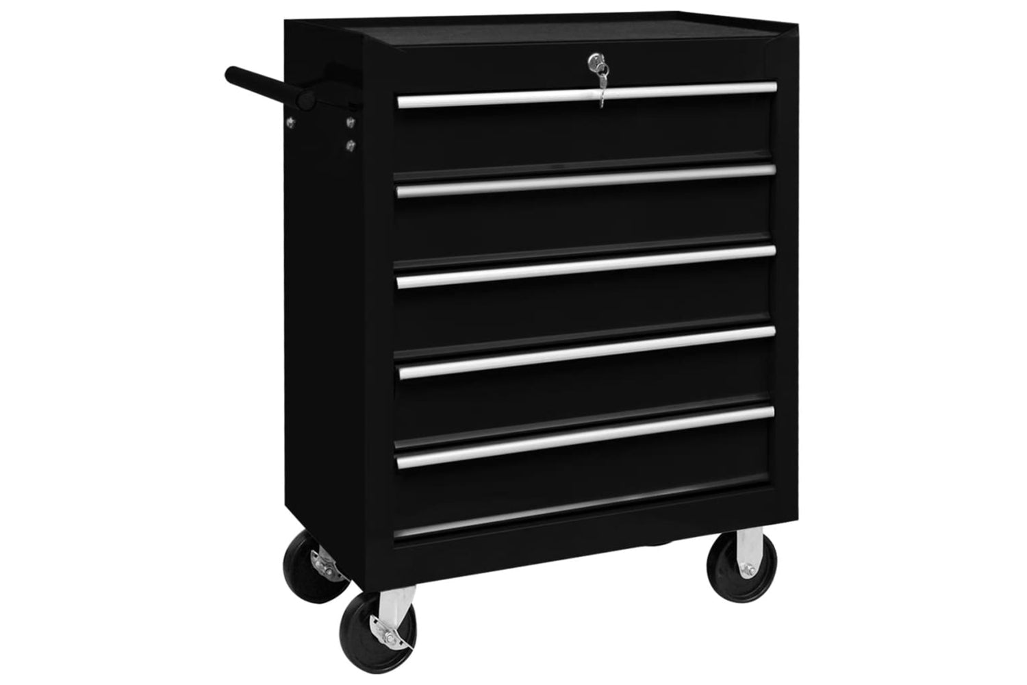 vidaXL 147172 Workshop Tool Trolley with 5 Drawers | Black