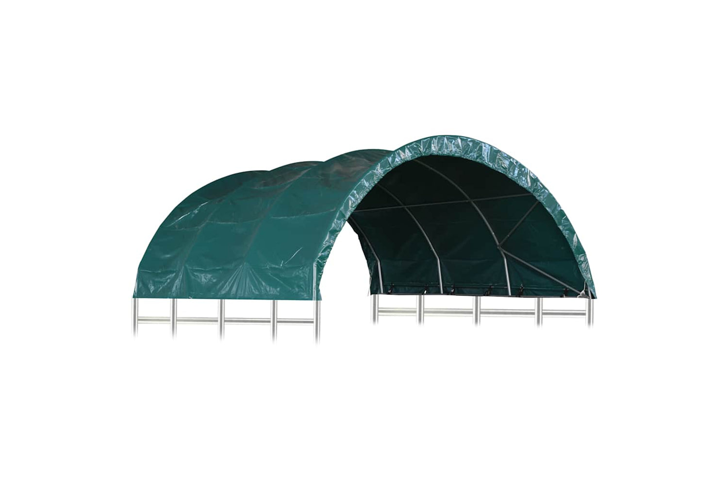 Vidaxl 3056433 Livestock Tent Pvc 3.7x3.7 M Green