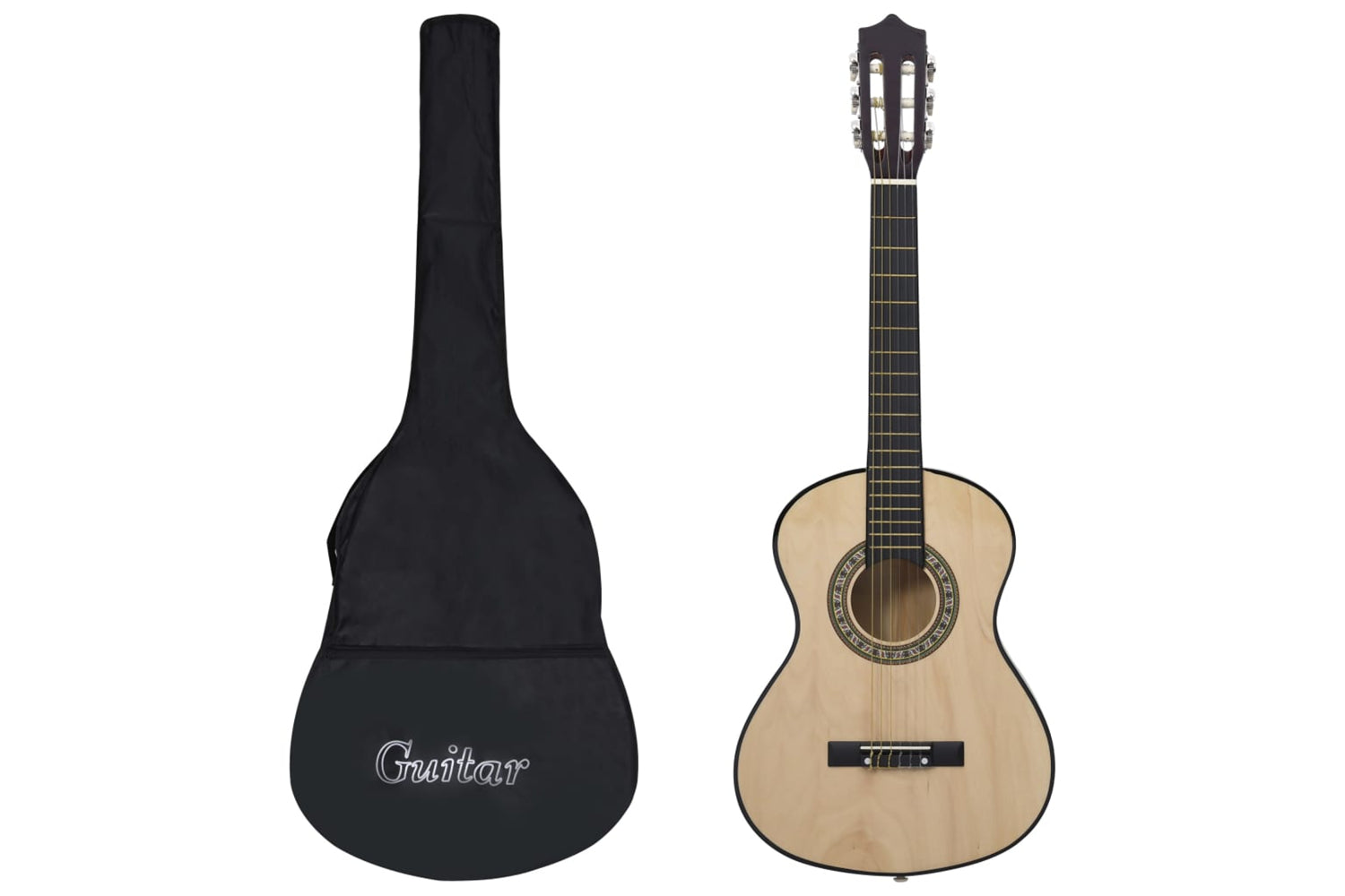 vidaXL 3055602 Classical Guitar For Beginner And Kid With Bag 1/2 34