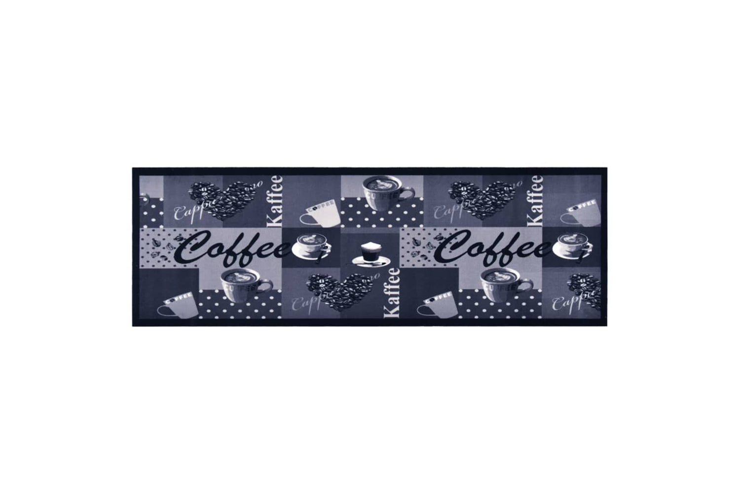 vidaXL 315969 Kitchen Carpet Washable Coffee Blue 60x300cm