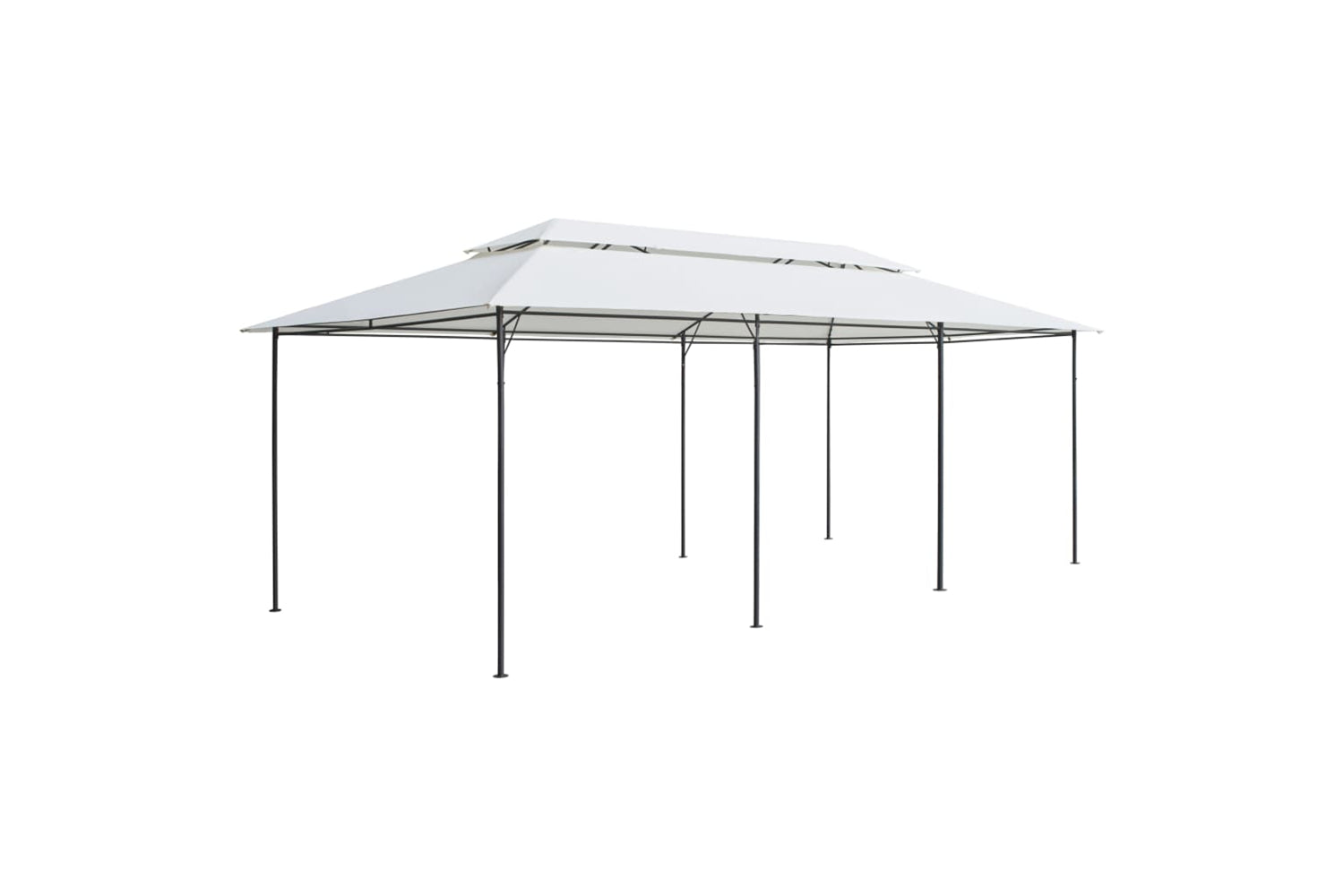vidaXL 310072 Gazebo 600x298x270cm White 180g/mÂ²