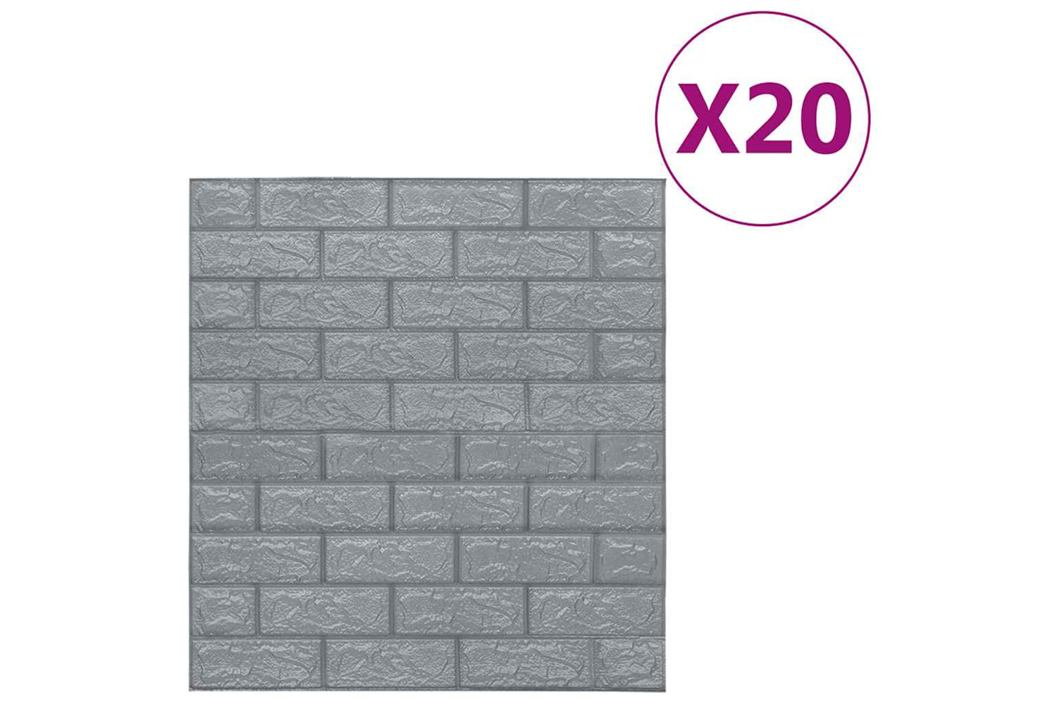 Vidaxl 150722 3d Wallpaper Bricks Self-adhesive 20 Pcs Anthracite