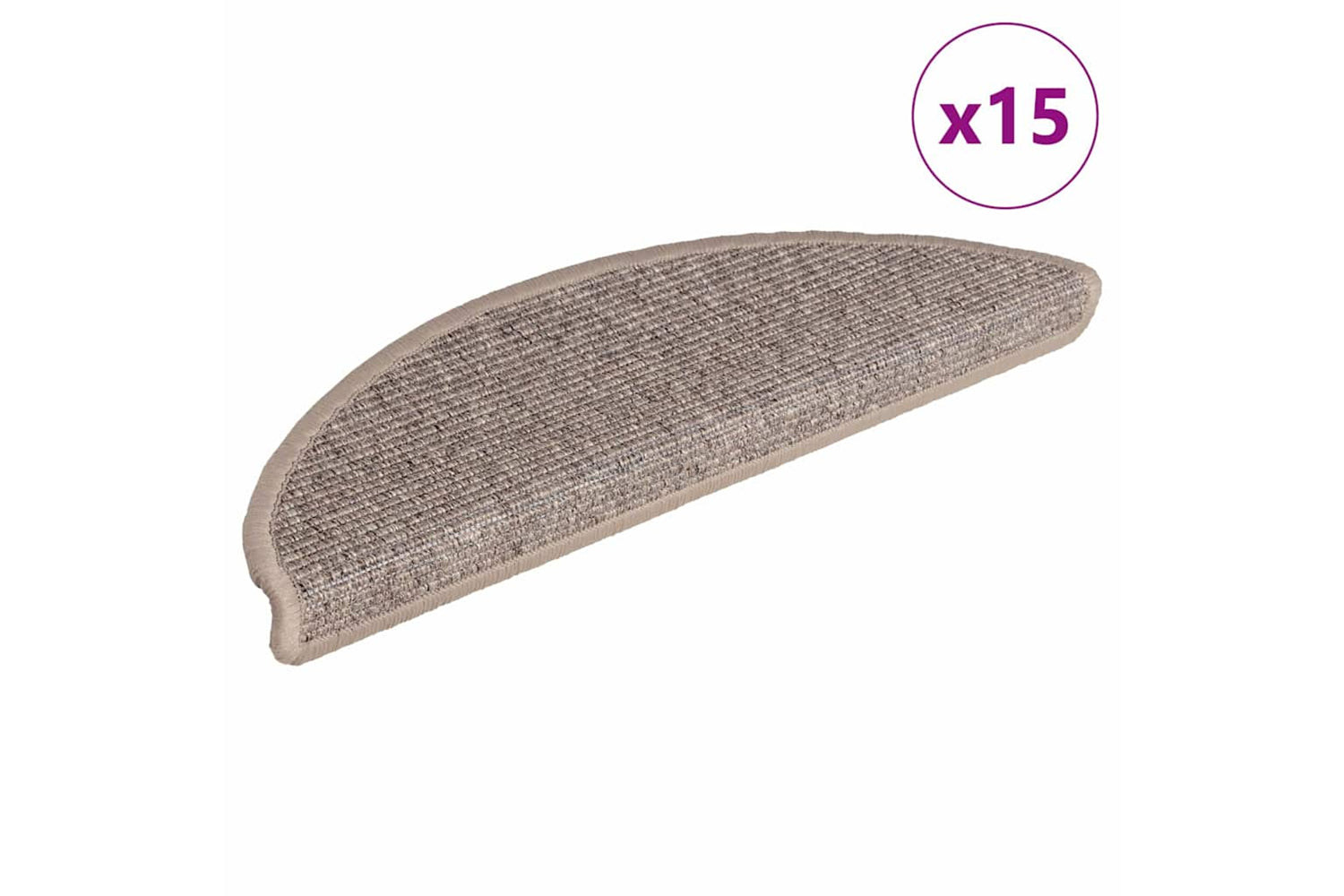 vidaXL 326896 Stair Mats Self-adhesive 15 Pcs 56x17x3cm Dark Beige