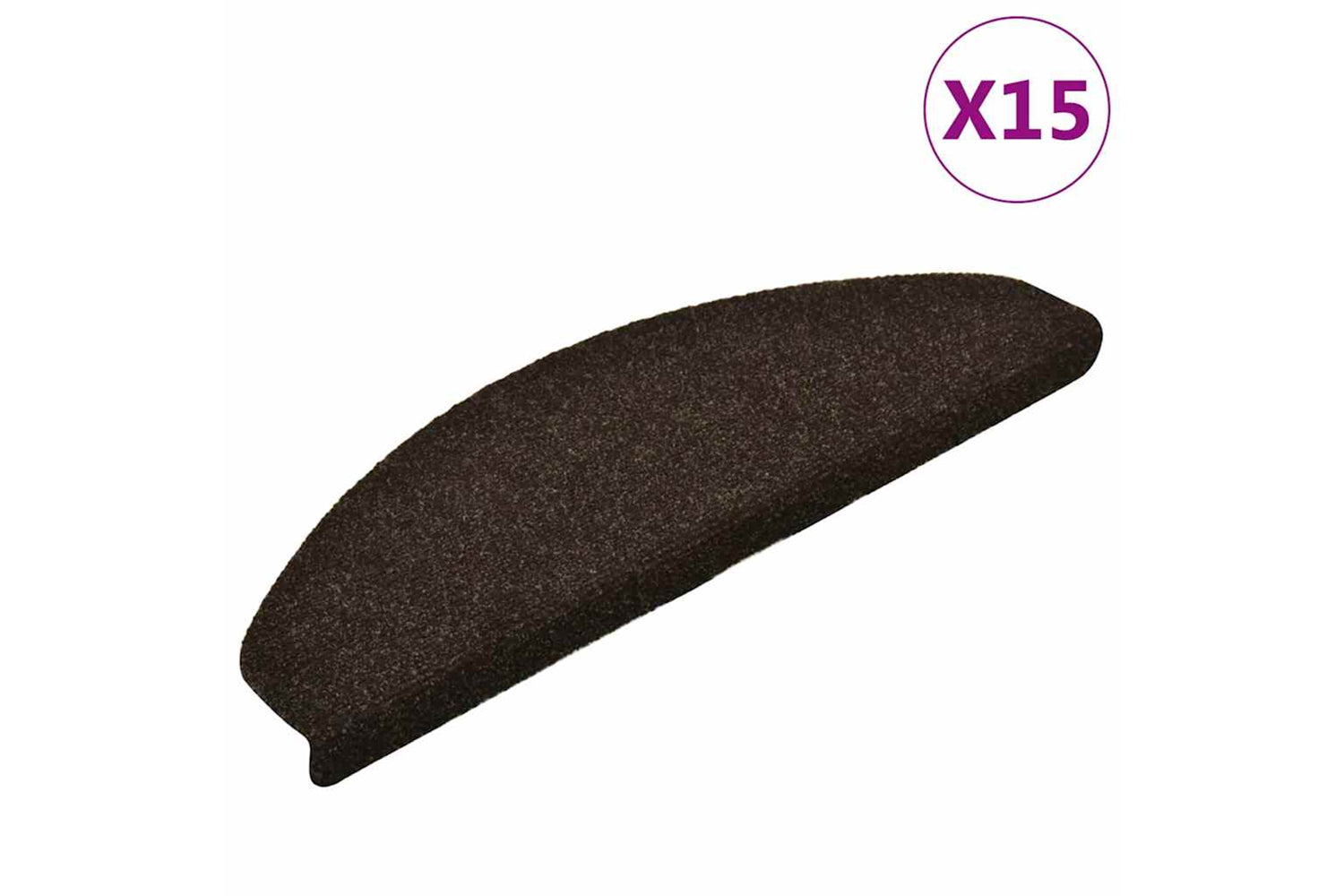 Vidaxl 322349 Self-adhesive Stair Mats 15pcs Dark Brown 65x21x4cm Needle Punch