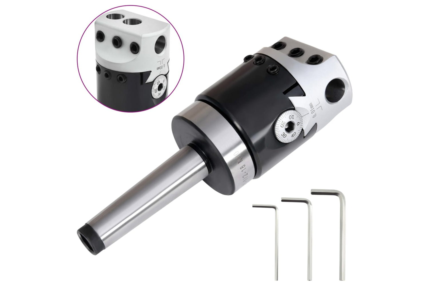 vidaXL 146680 50mm Boring Head With Mt2 Boring Shank For Lathe Milling