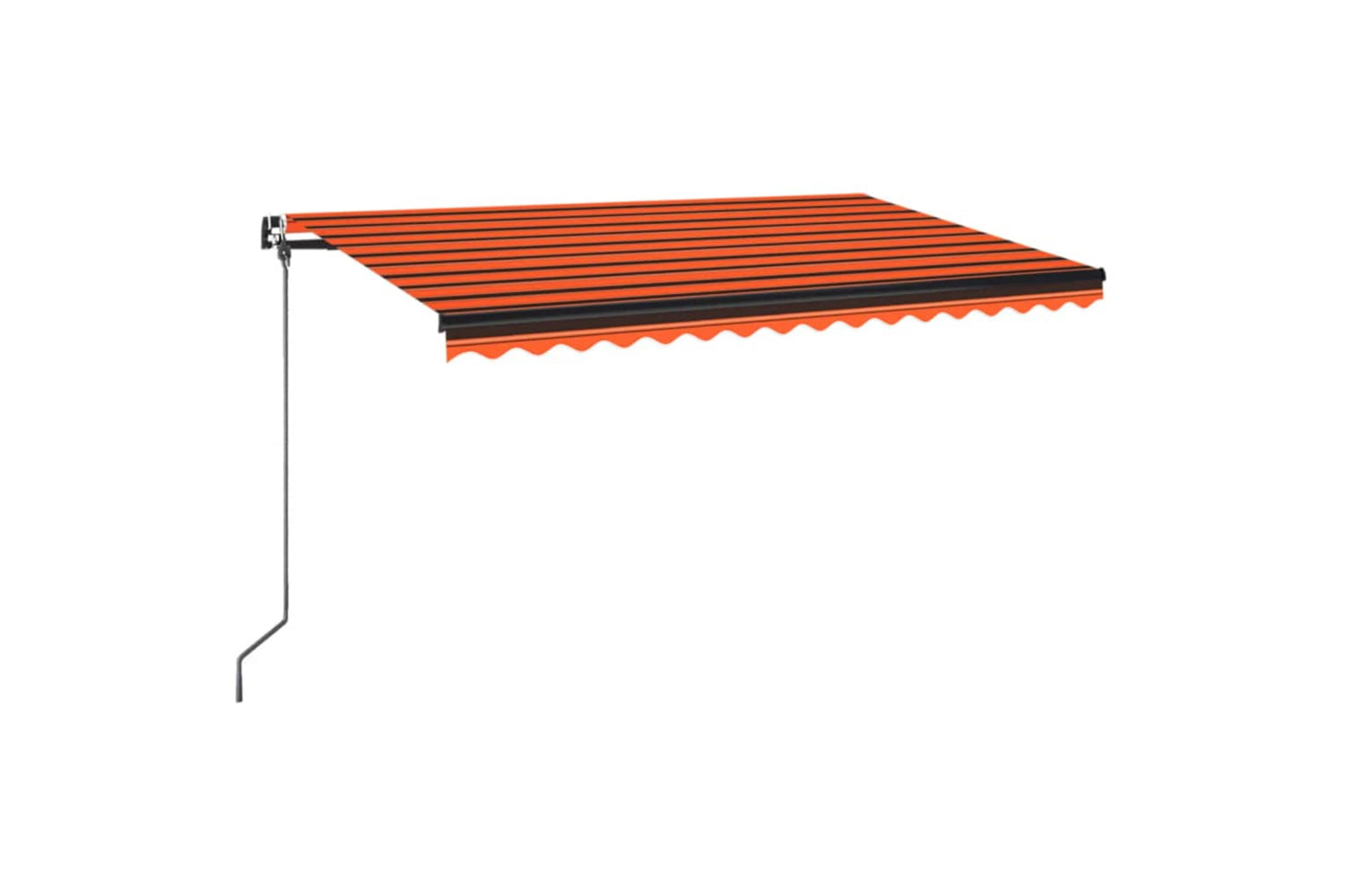 vidaXL 3069200 Manual Retractable Awning 450x350cm Orange And Brown