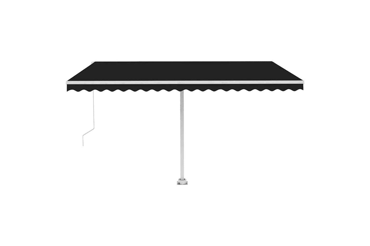 vidaXL 3069619 Freestanding Manual Retractable Awning 400x350cm Anthracite