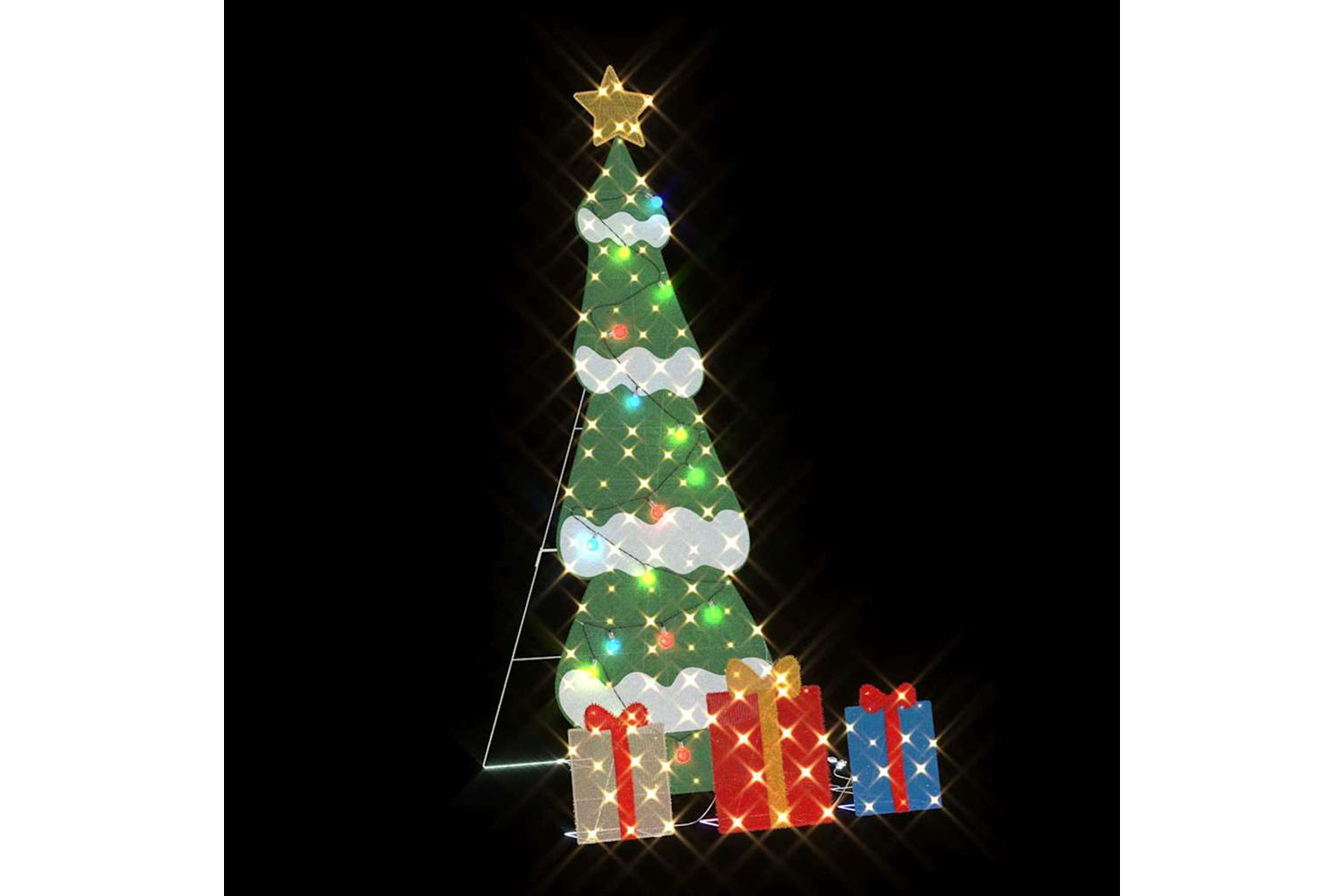 Vidaxl Lighted Christmas Tree With 3 Gift Boxes 2d Warm White 150 Cm-4