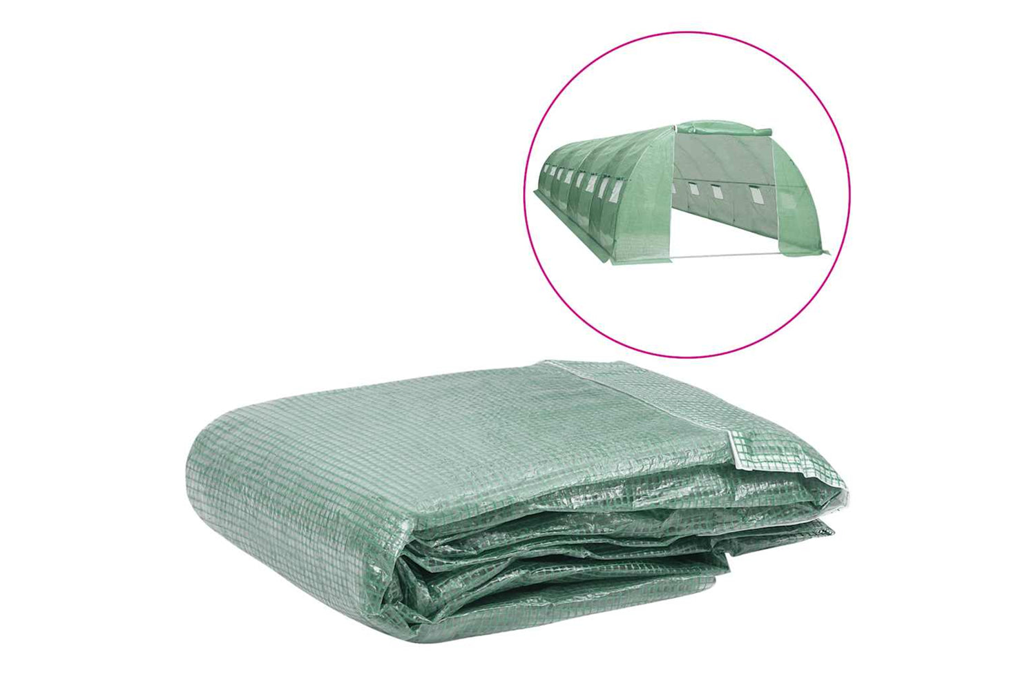 vidaXL 316446 Greenhouse Replacement Cover (32 mÂ²) 400x800x200cm Green