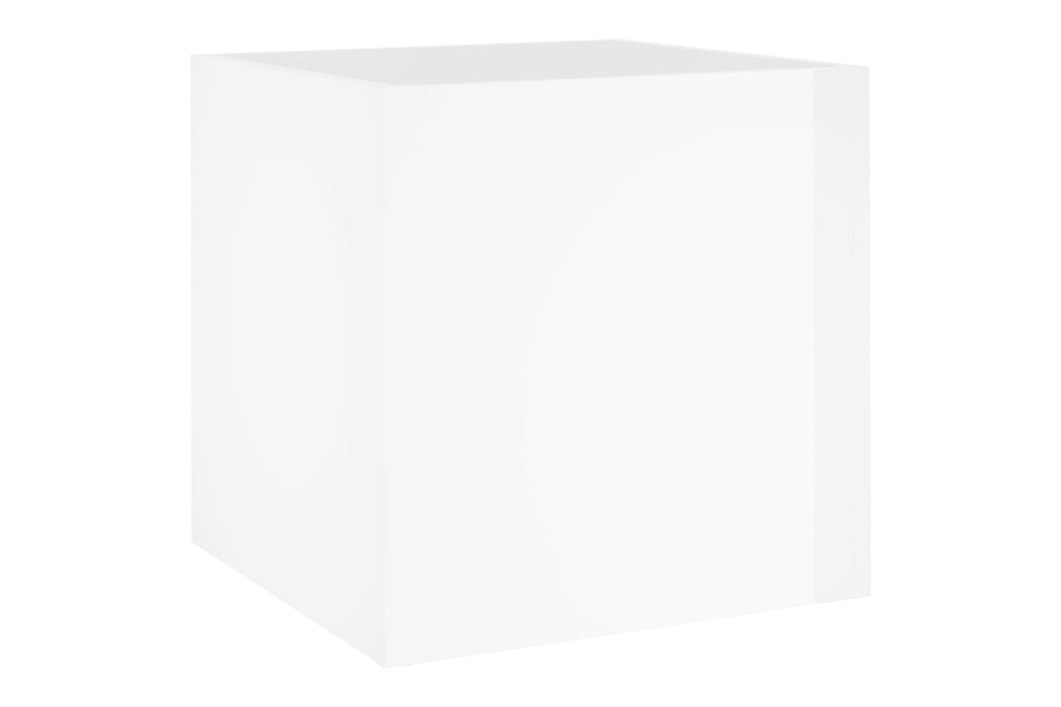 vidaXL 808798 Planter Box High Gloss White 40x40x40cm Engineered Wood