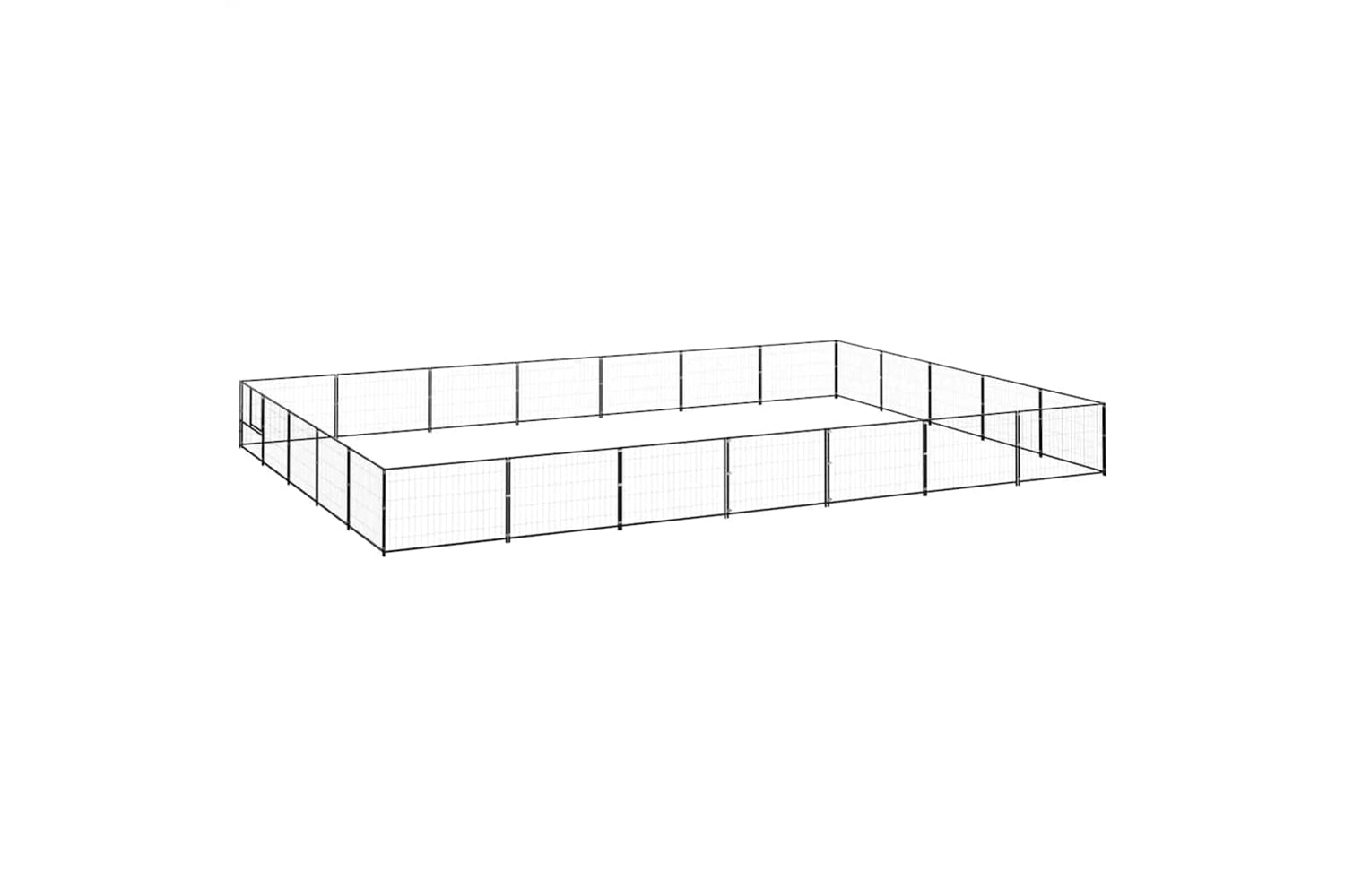 Vidaxl 3082159 Dog Kennel Black 35 M2 Steel