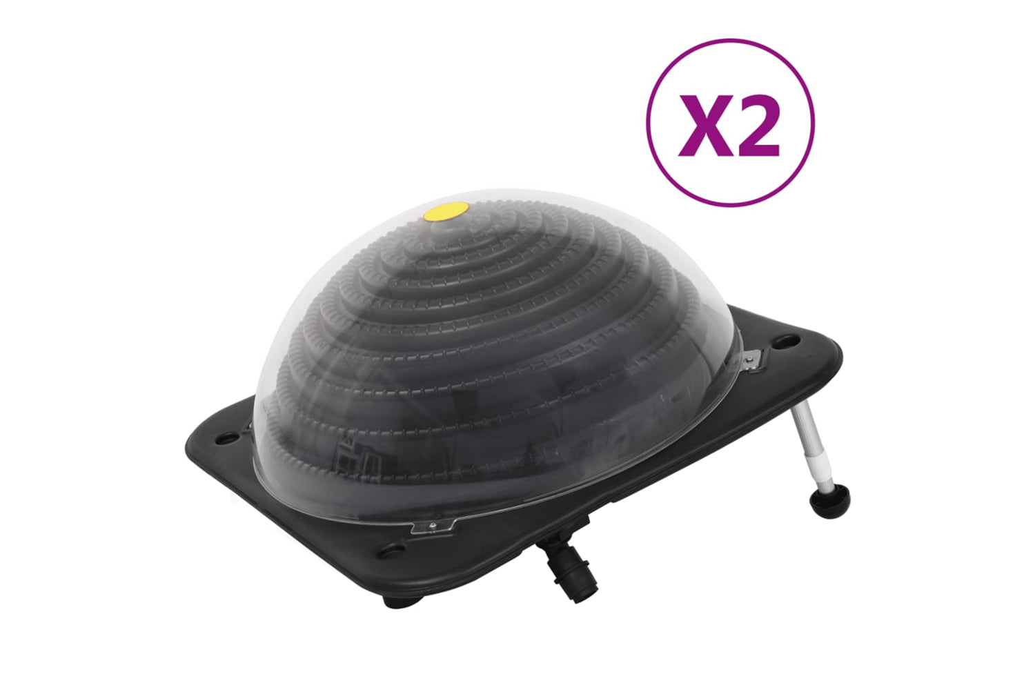 vidaXL 3079664 Solar Pool Heaters 2 Pcs 75x75x36cm Hdpe Aluminium