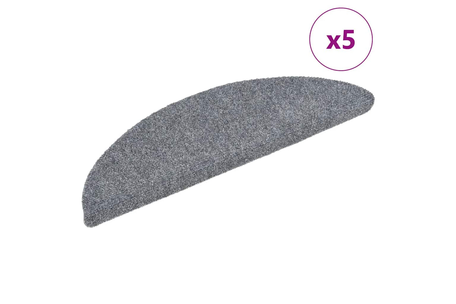 vidaXL 149680 Self-adhesive Stair Mats 5 Pcs Light Grey 56x17x3cm Needle Punch