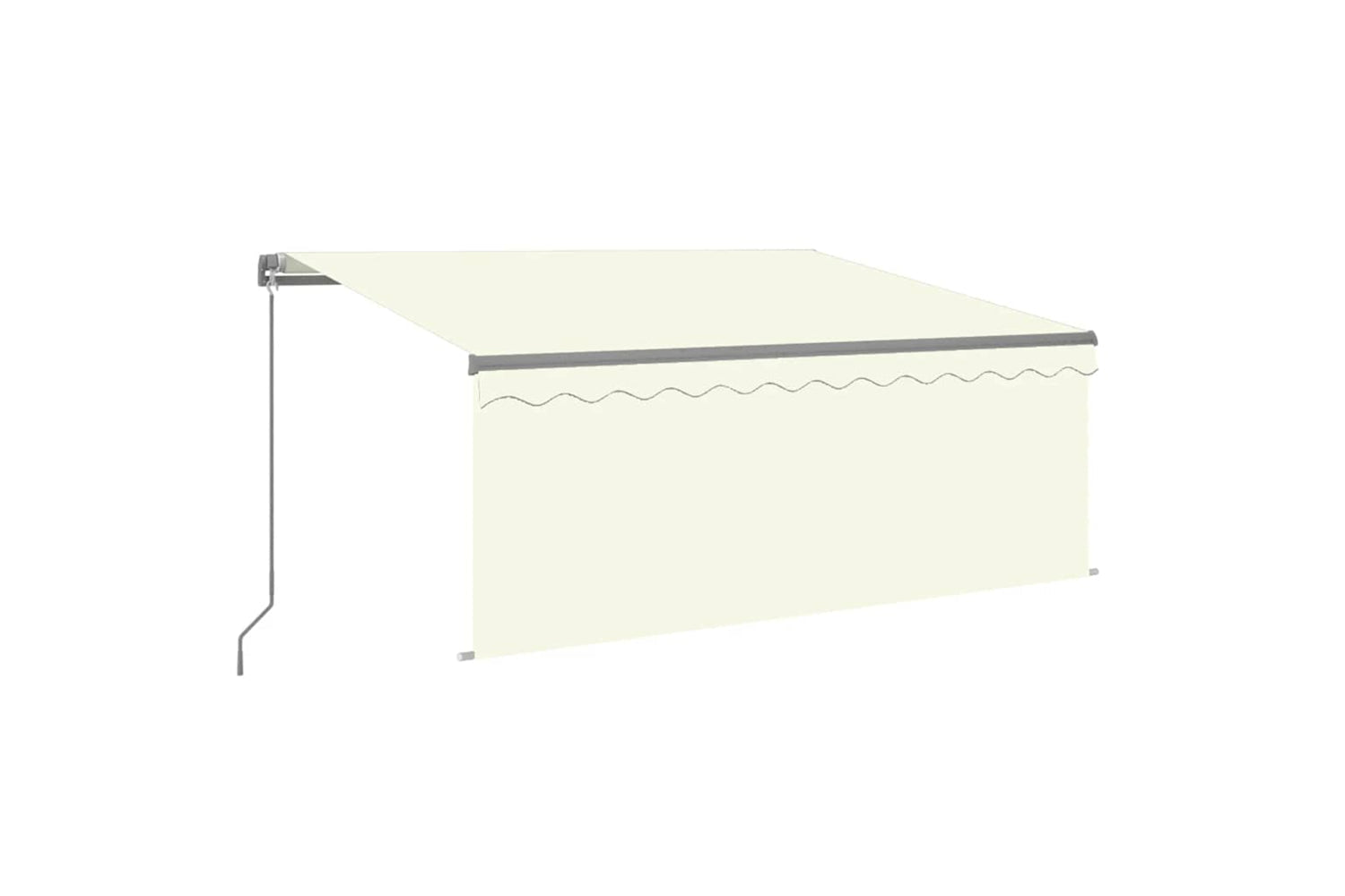 Vidaxl 3069402 Manual Retractable Awning With Blind&led 3.5x2.5m Cream