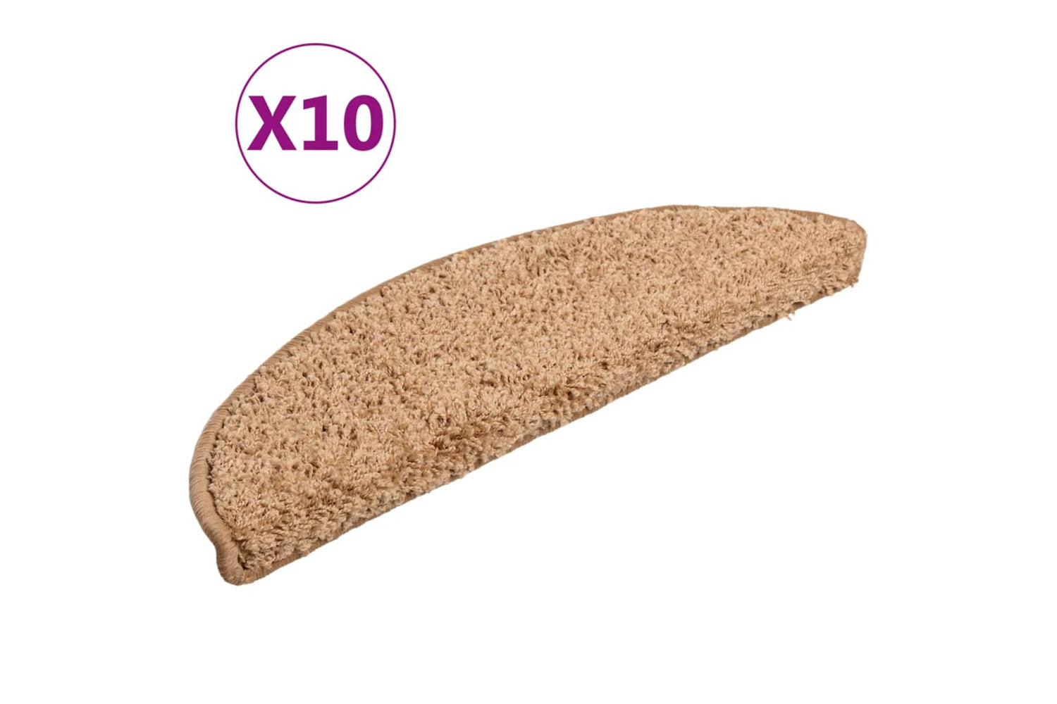 vidaXL 149787 Stair Mats 10 Pcs 56x17x3cm Beige
