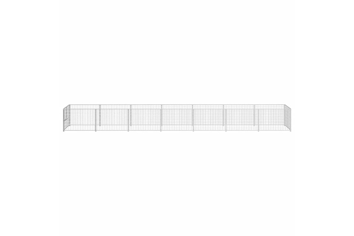 Vidaxl 3082105 Dog Kennel Silver 7 M2 Steel-4