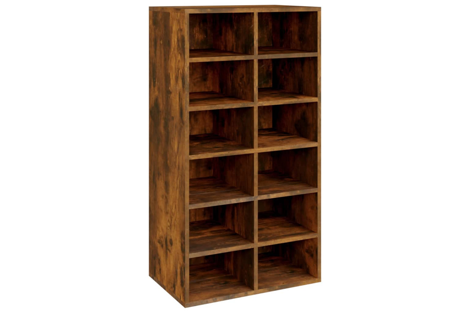 vidaXL 815309 Shoe Rack Smoked Oak 54x34x100.5cm Engineered Wood
