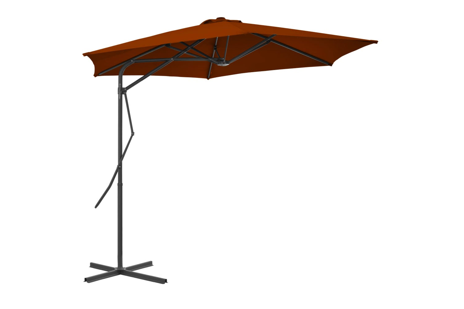 vidaXL 312519 Outdoor Parasol With Steel Pole Terracotta 300x230cm