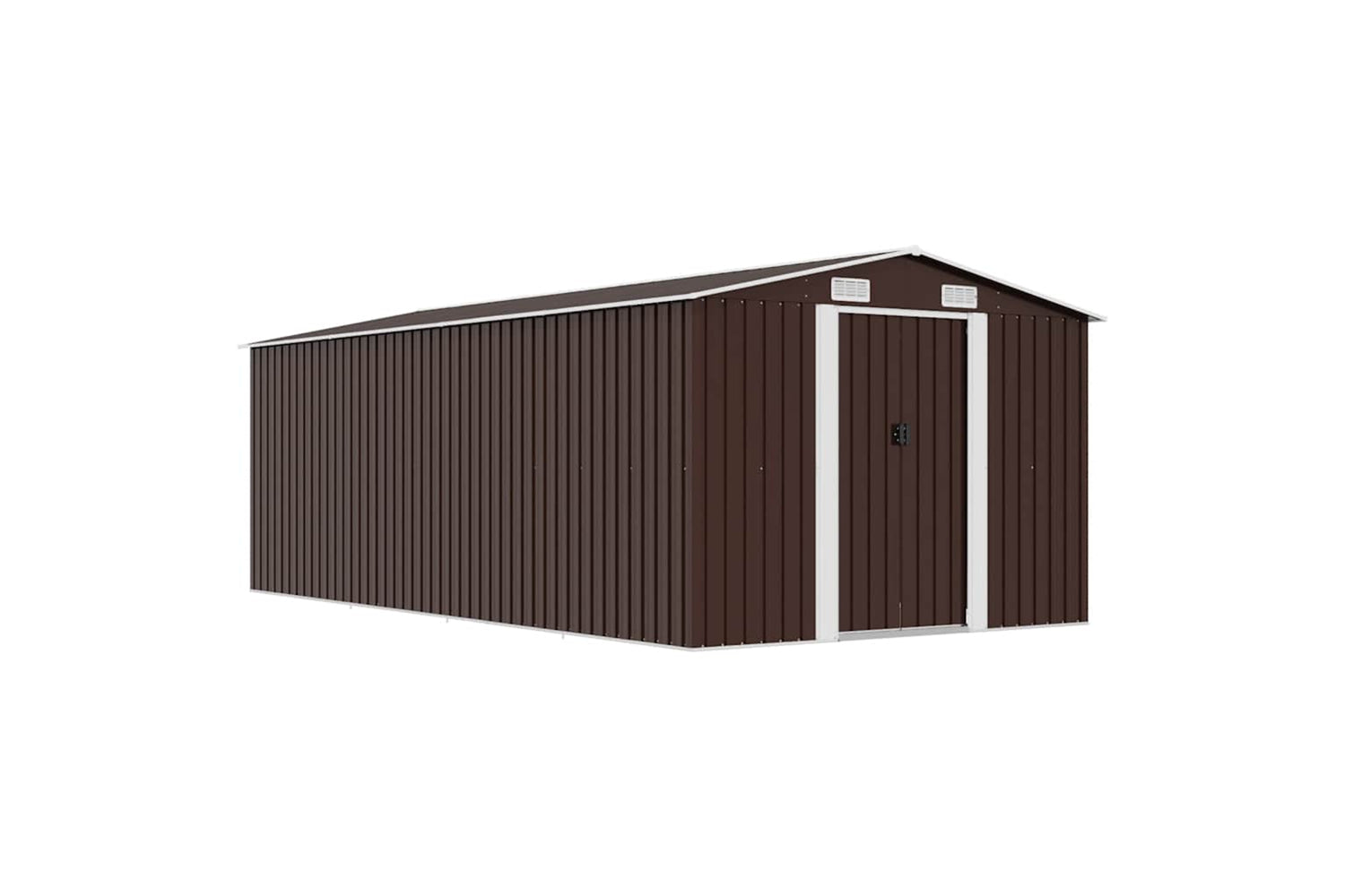 vidaXL 143351 Garden Shed 257x489x181cm Metal Brown