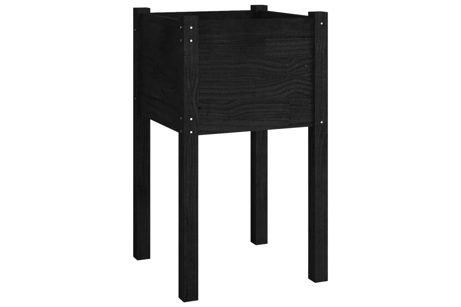 vidaXL 810797 Garden Planter Black 40x40x70cm Solid Pinewood