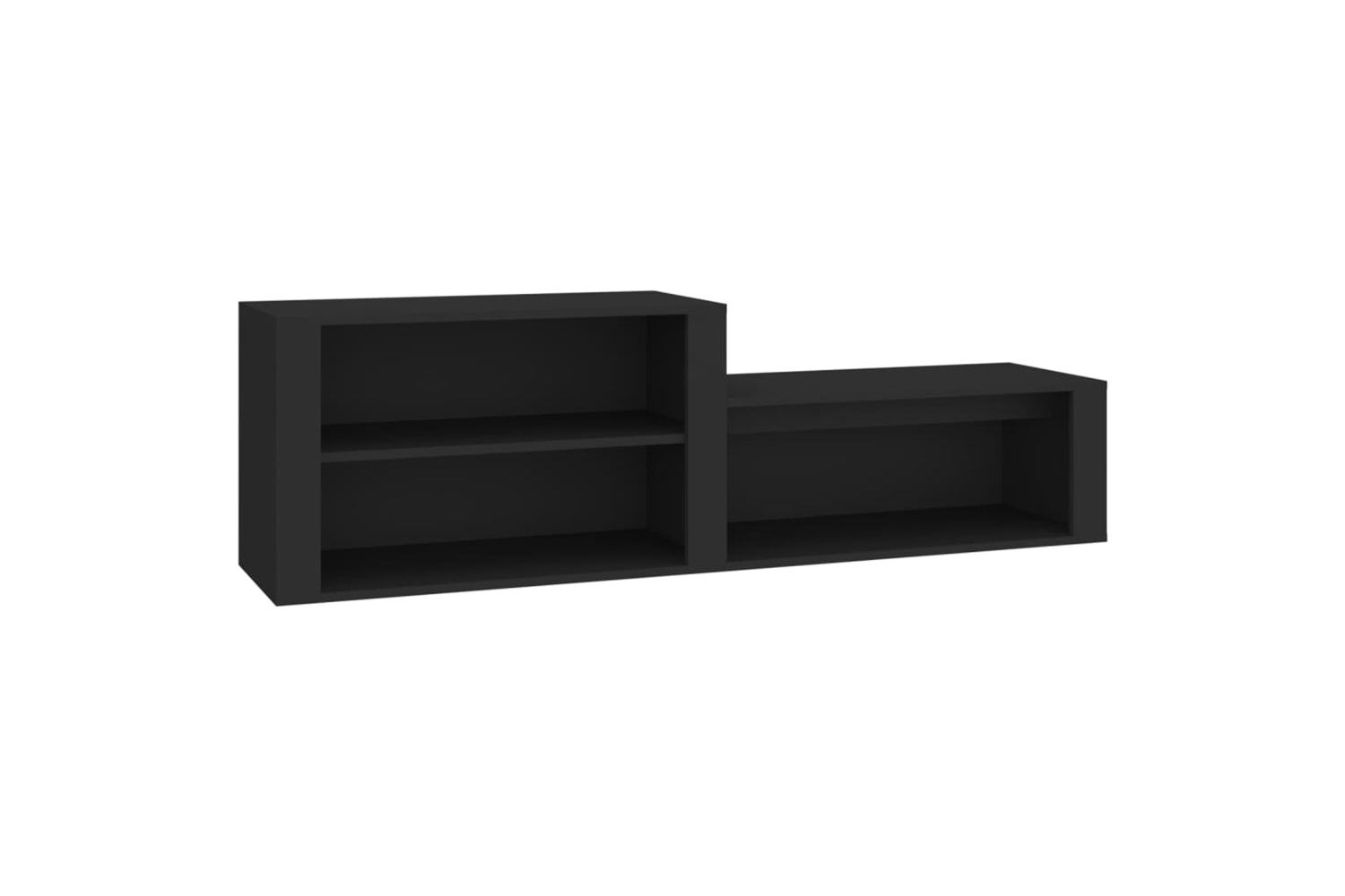 vidaXL 816913 Shoe Cabinet Black 150x35x45cm Engineered Wood