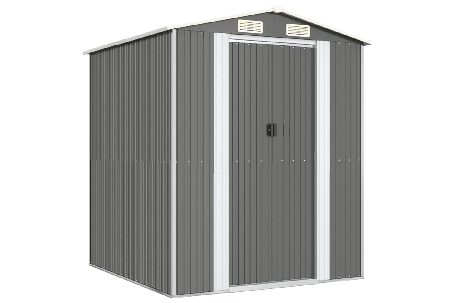 vidaXL 3147438 Garden Shed Light Grey 192x191x223cm Galvanised Steel