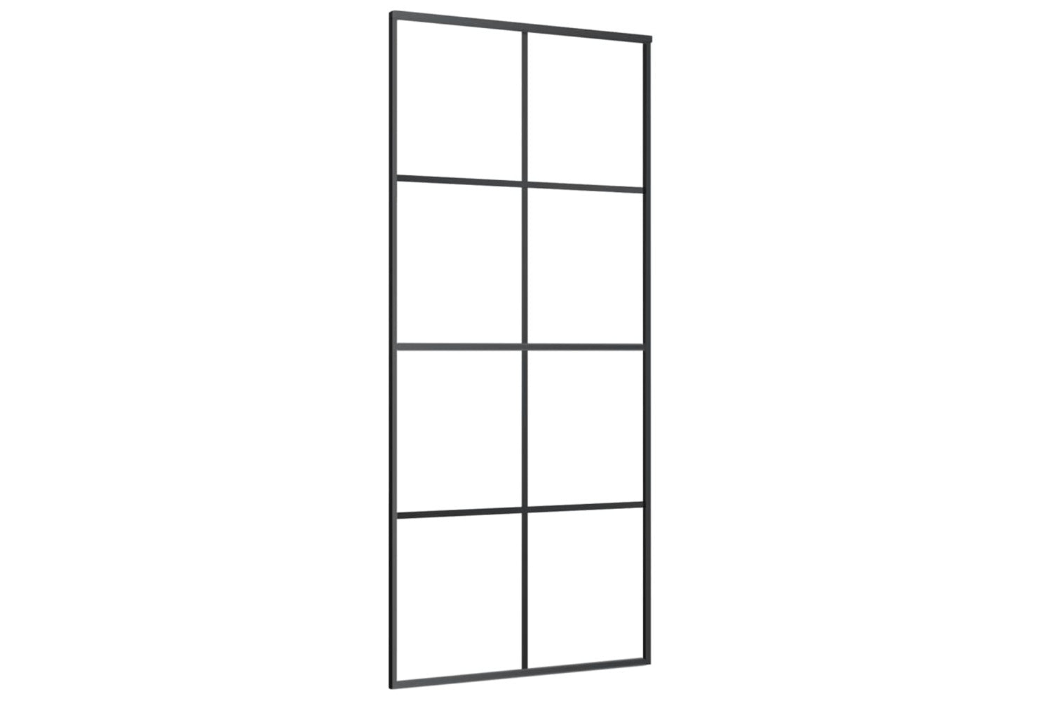 Vidaxl 151670 Sliding Door Black 90x205 Cm Esg Glass And Aluminium-2