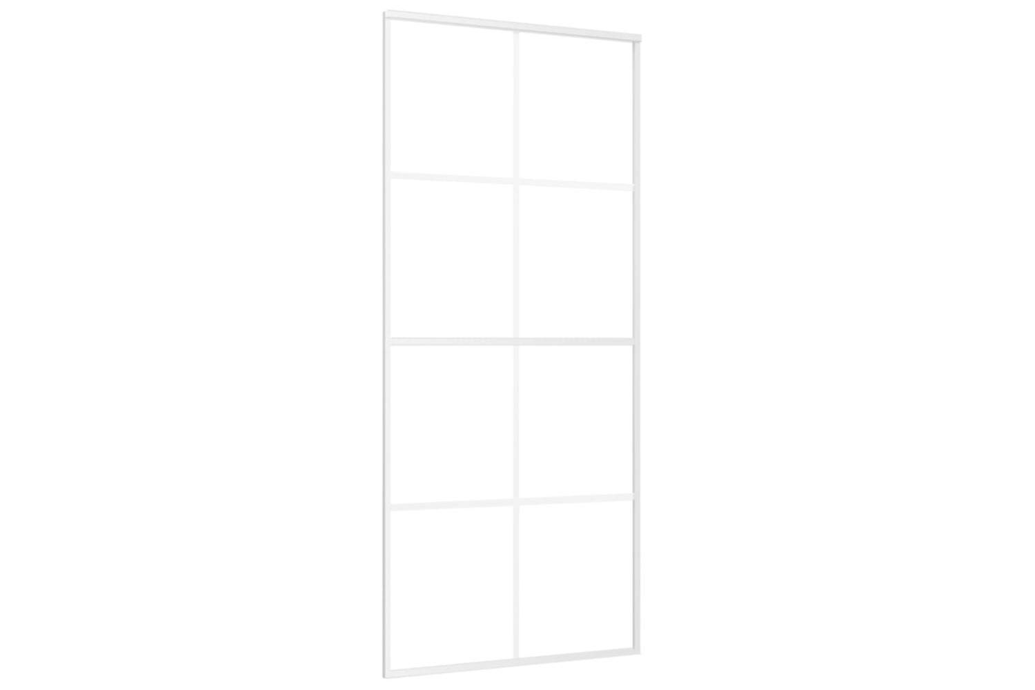 Vidaxl 151673 Sliding Door Frosted Esg Glass And Aluminium 90x205 Cm White-2