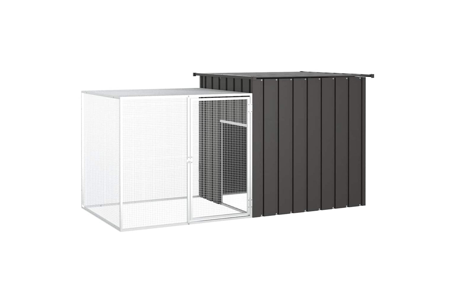 Vidaxl Chicken Cage Anthracite 200x91x100 Cm Galvanised Steel
