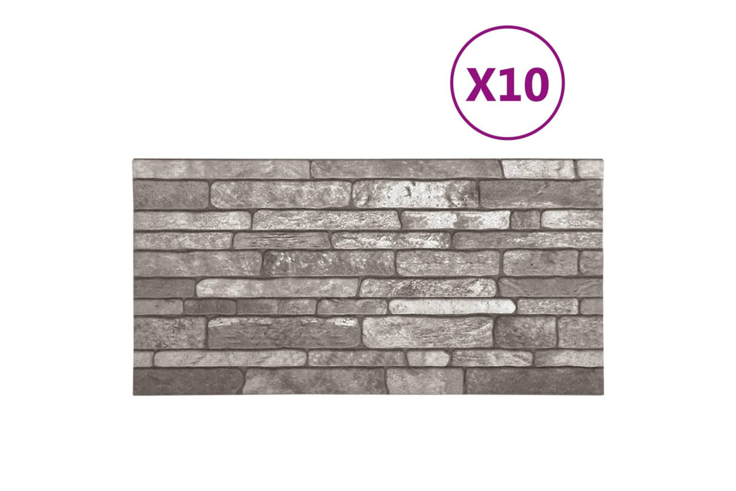 Vidaxl 149584 3d Wall Panels With Dark Grey Brick Design 10 Pcs Eps-2