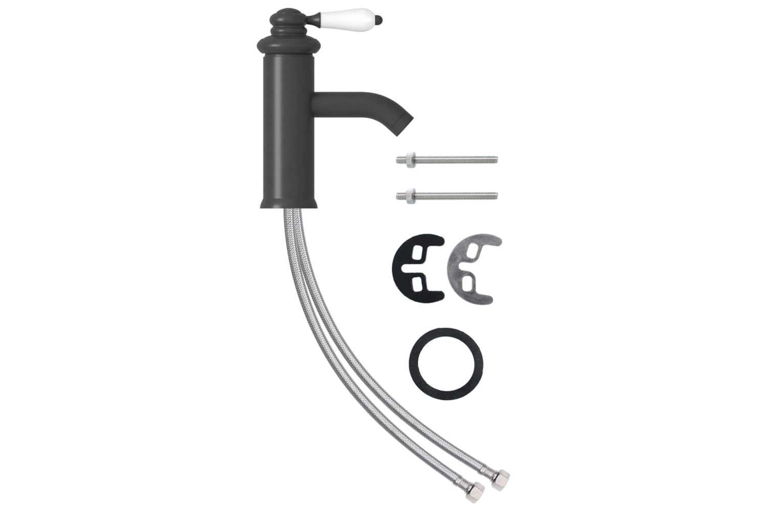 vidaXL 149073 Bathroom Basin Faucet Grey 130x180mm