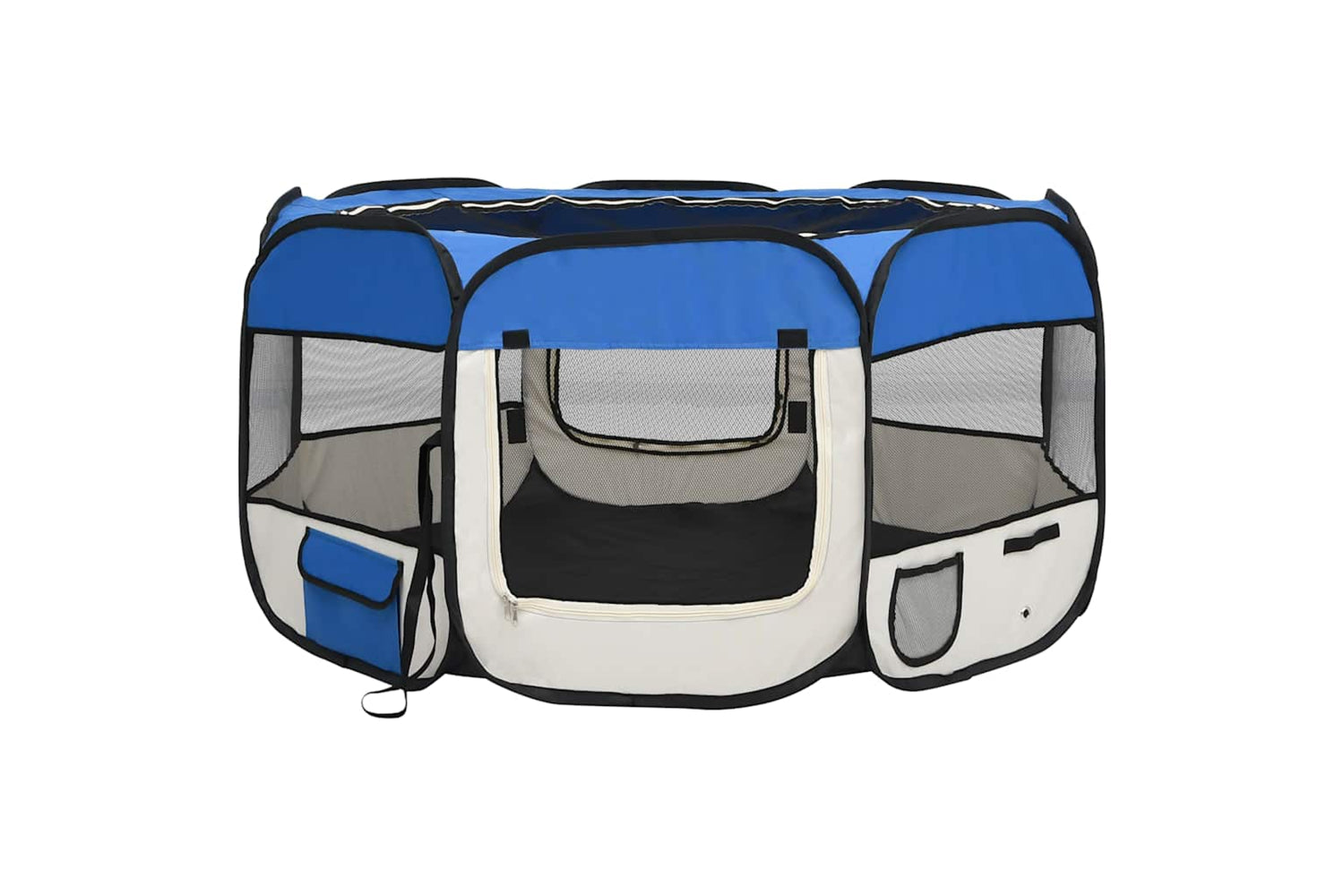 Vidaxl Foldable Dog Playpen With Carrying Bag Blue 125x125x61 Cm