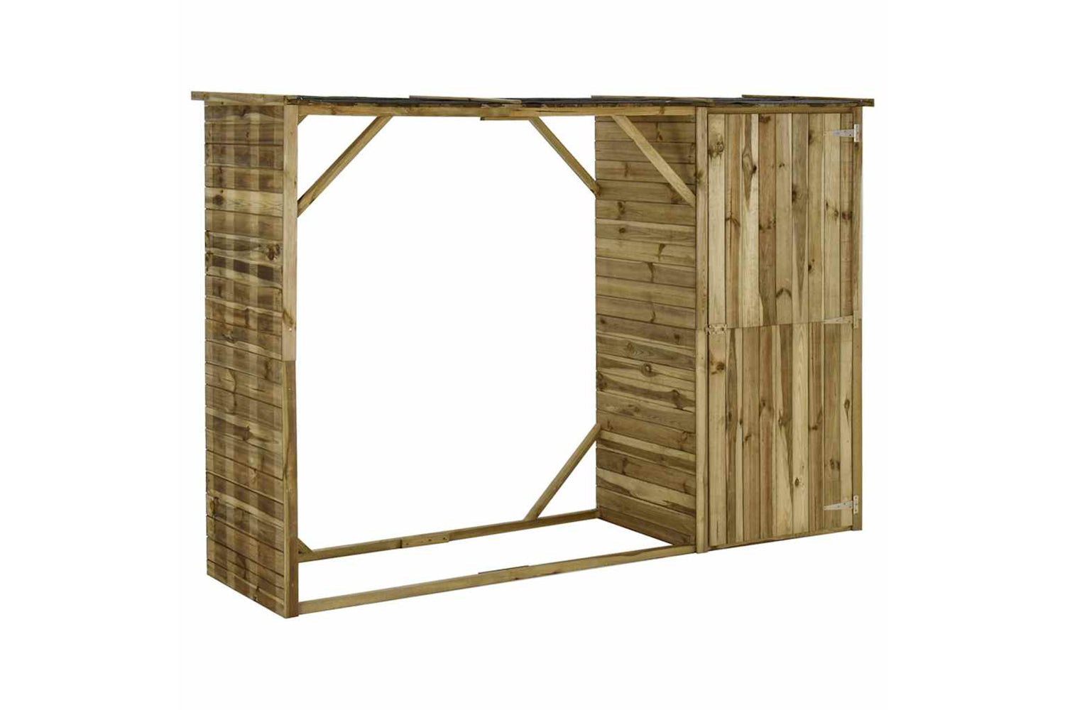 vidaXL 45137 Garden Firewood Tool Storage Shed Pinewood 253x80x170cm