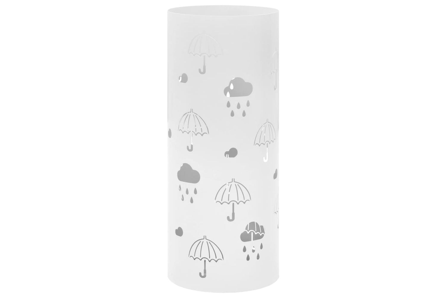 Vidaxl 246805 Umbrella Stand Umbrellas Steel White