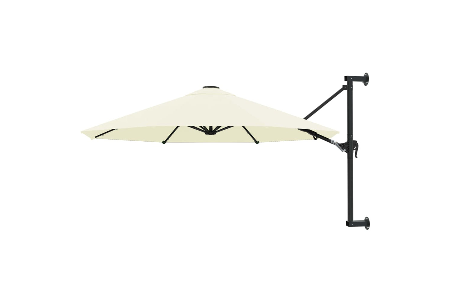 vidaXL Wall-mounted Parasol With Metal Pole 300cm Sand