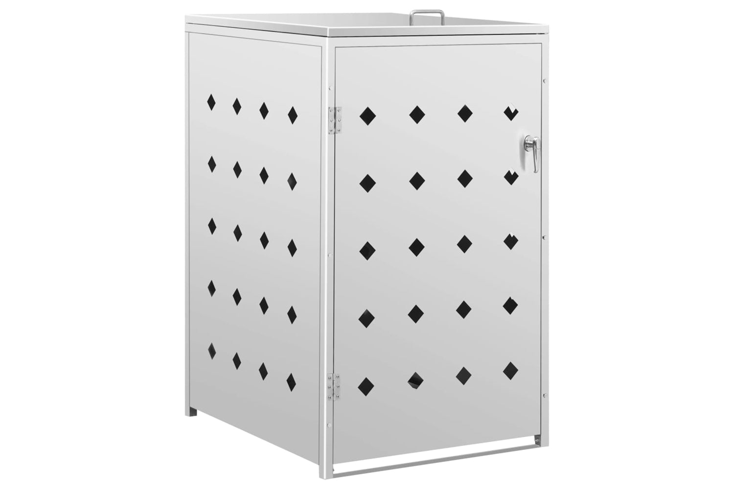 Vidaxl 145379 Single Wheelie Bin Shed 240 L Stainless Steel